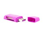 Czytnik kart Natec Mini Ant 3 SDHC MMC M2 MICRO SD USB 2.0 purple