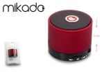 Głośnik Bluetooth Mikado MD-10BT Red Mikrofon Radio FM Metalowy