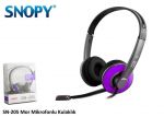 Słuchawki z mikrofonem SNOPY SN-205 Purple