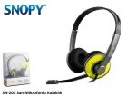 Słuchawki z mikrofonem SNOPY SN-205 Yellow