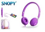 Słuchawki z mikrofonem SNOPY SN-933 Rubber (Gumowane) Purple