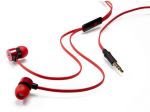 Słuchawki Verbatim dokanałowe + mikrofon czerwone