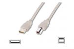 Kabel drukarkowy USB ASSMANN 2.0 A/M - USB B /M 5 m beżowy