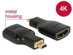 Adapter HDMI (F) -> micro HDMI (M) 4K Delock