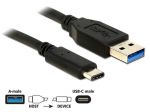 Kabel USB type-C(M) -> USB(M) 3.1 1M Delock