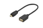 Kabel adapter USB2.0 OTG microUSB B/USB A 0,2m Ednet