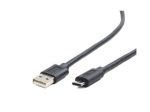 Kabel USB 2.0 AM -> USB type-C czarny 1.0M Gembird