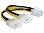 Kabel rozdzielacz zasilania 2XHDD/8 pin BTX Gembird