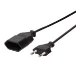 Przedłużacz kabla zasilającego LogiLink CP123 Euro CEE 7/16 czarny 2m