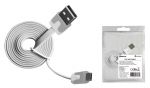 Kabel Micro USB 2.0 MSONIC A-B M/M 1m, płaski, biały