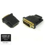 Qoltec Przejściówka HDMI A żeńska/ DVI (24+1) męska