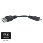 Kabel USB Qoltec 2.0 A żeńska/ Micro USB męska 10cm