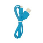 Kabel USB Qoltec dwustronny / MicroUSB | płaski | 0,5m