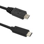 Kabel USB Qoltec 3.1 typ C męski | Micro USB 2.0 B męski | 1.2m