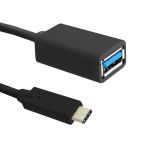 Kabel USB Qoltec 3.1 typ C męski | USB 3.0 A żeński | 0.2m