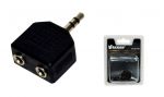 Adapter audio VAKOSS minijack 3,5mm M -> 2x minijack 3,5mm F  TC-A111K czarny