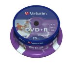 DVD+R Verbatim 16x 4.7GB (Cake 25) WIDE PRINTABLE