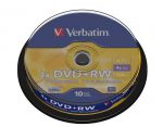 DVD+RW Verbatim 4x 4.7GB (Cake 10) MATT SILVER