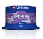 Dysk DVD+R VERBATIM 8x 8,5GB  Cake 50 szt DL