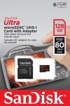 Karta pamięci microSDXC SanDisk ULTRA 128 GB 80 MB/s Class 10 UHS-I + ADAPTER SD
