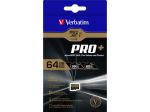 Karta pamięci microSDXC Verbatim PRO+ 64 GB Class 10 UHS-3 + adapter