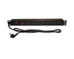 LISTWA ZAS.GEMBIRD RACK PDU 1U 16A 8 GNIAZD 2M CZARNY