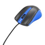 Mysz optyczna e5 USB, czarno-niebieska