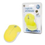 Bezprzewodowa mysz podróżna 2,4 GHz, Autolink ID0122 LogiLink Neon-Żółty