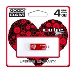 GOODRAM Pen Drive 4 GB USB CUBE VALENTINE RED (Serce)