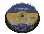 DVD+RW VERBATIM 4.7GB X4 MATT SILVER (10 CAKE)