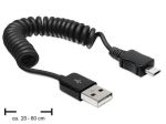 KABEL USB AM-MICRO 2.0 SPIRALA 20-60CM DELOCK