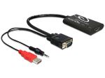 ADAPTER HDMI->VGA+AUDIO 3.5MM JACK+POWER USB DELOCK