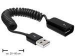PRZEDŁUŻACZ USB AM-AF 2.0 SPIRALA 20-60CM DELOCK