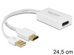 ADAPTER HDMI(M)->DISPLAYPORT(F)+ZASILANIE USB 24CM DELOCK
