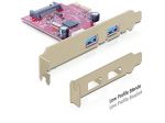 KARTA PCI EXPRESS->USB 3.0 2-PORT+SATA INTERNAL PORT + ŚLEDŹ LOW PROFILE DELOCK