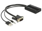 ADAPTER VGA+POWER USB+AUDIO->HDMI BLACK DELOCK