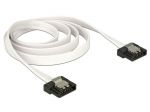 KABEL SATA DATA 70CM FLEXI 6GB/S WHITE DELOCK