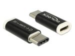 ADAPTER USB 2.0 MICRO-B(F)-USB TYPE-C (M) BLACK DELOCK