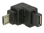 ADAPTER USB 2.0 MICRO-B (M) - USB 2.0 MICRO-B (F) KĄT 90\" DOWN DELOCK