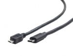 KABEL USB MICRO 2.0 AM- USB TYPE-C ( 480MB/S) BLACK 1M GEMBIRD