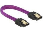 KABEL SATA DATA III (6 GB/S) 10CM Z ZATRZASKAMI METALOWYMI GOLD-PLATED PREMIUM DELOCK