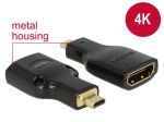 ADAPTER HDMI-A(F)->MICRO HDMI-D(M) HIGH SPEED ETHERNET 4K DELOCK