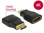 ADAPTER HDMI-A(F)->MICRO HDMI-C(M) HIGH SPEED ETHERNET 4K DELOCK