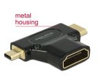 ADAPTER HDMI-A(F)>HDMI-C+HDMI-D(M) HIGH SPEED ETHERNET DELOCK