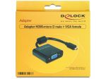 ADAPTER HDMI-D(MICRO)(M)->VGA (F) BLACK DELOCK