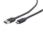 KABEL USB TYPE-C(M)-AM 3.0 1M BLACK GEMBIRD