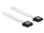 KABEL SATA DATA III 100CM FLEXI 6GB/S WHITE DELOCK