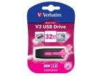 PENDRIVE VERBATIM 32GB V3 USB 3.0 HOT PINK