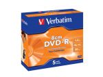 DVD-R VERBATIM 1.46GB 8CM 4X MINI (5 JEWEL CASE)
