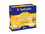 DVD+RW VERBATIM 1.46GB 8CM 4X MINI (5 JEWEL CASE)